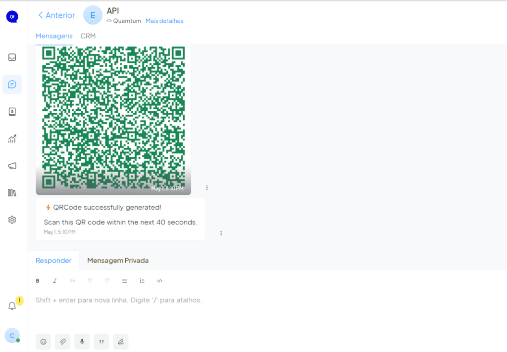 Gerando QR para Whatsapp Business através do seu Sistema de Atendimento